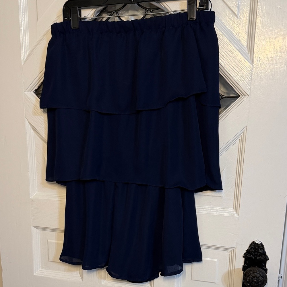 Parker Navy strapless Romper